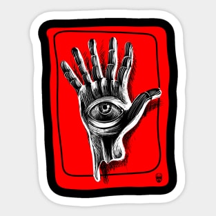 Hand six fingers Sticker